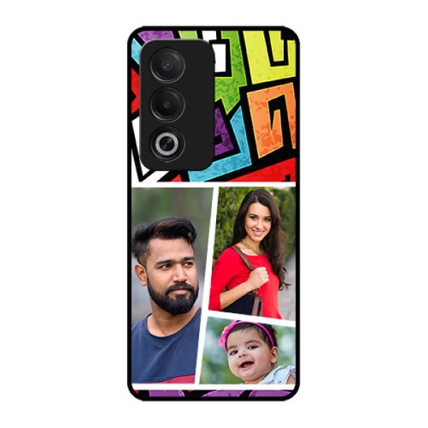 Oppo A3 Pro 5G Custom Glass Phone CaseGraffiti Pattern Design