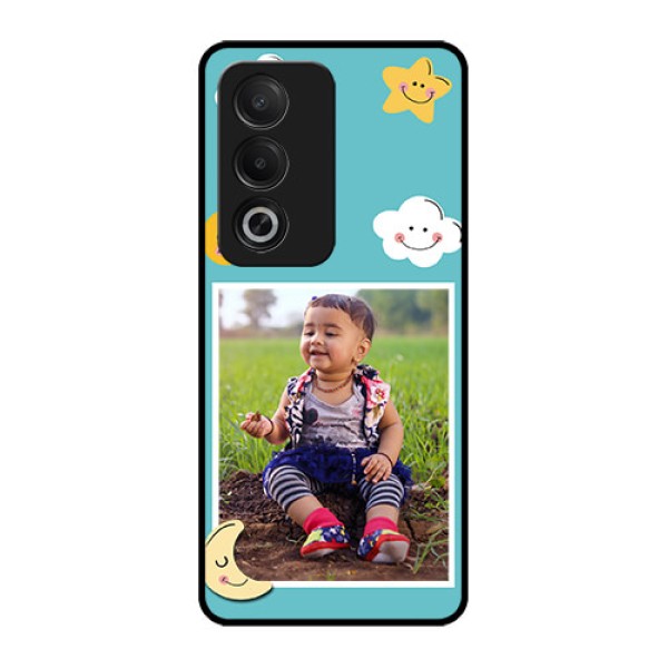 Oppo A3 Pro 5G Custom Glass Phone CaseSmiley Kids Stars Design