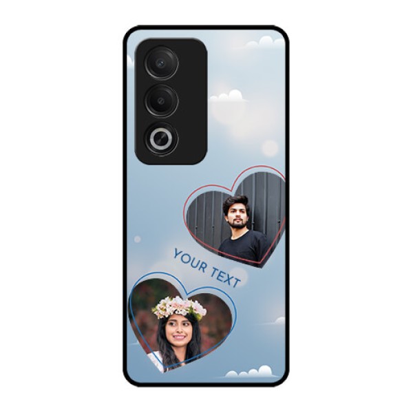Oppo A3 Pro 5G Custom Glass Phone CaseBlue Color Couple Design