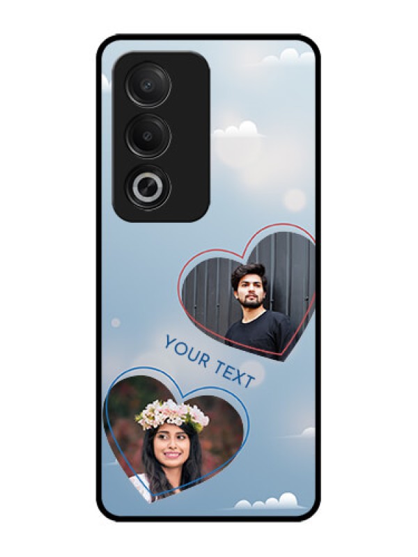 Custom Oppo A3 Pro 5G Custom Glass Phone CaseBlue Color Couple Design