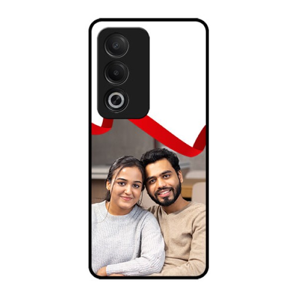 Oppo A3 Pro 5G Custom Glass Phone CaseRed Ribbon Frame Design