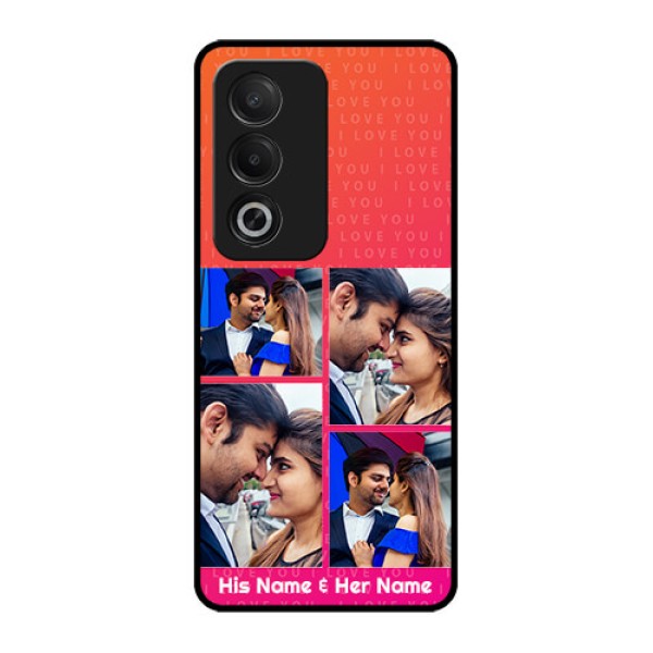 Oppo A3 Pro 5G Custom Glass Phone CaseI Love You Pink Design