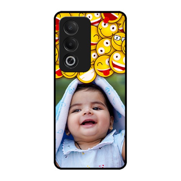 Oppo A3 Pro 5G Custom Glass Phone CaseWith Smiley Emoji Design Oppo A3 Pro 5G Custom Glass Phone CaseWith Smiley Emoji Design