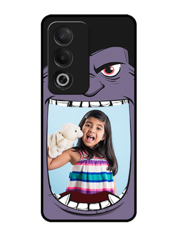 Custom Oppo A3 Pro 5G Custom Glass Phone CaseAngry Monster Design