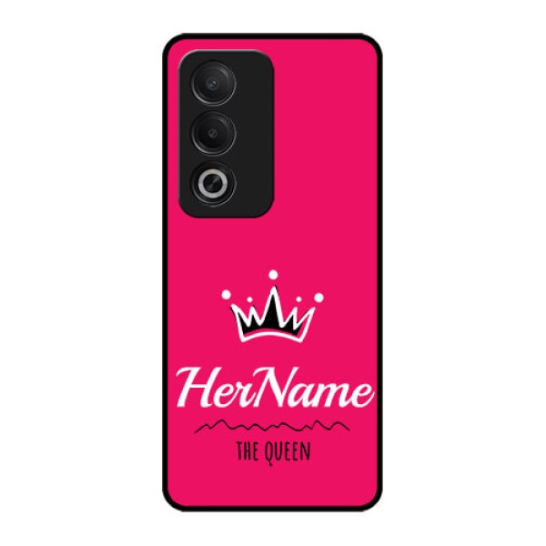 Oppo A3 Pro 5G Custom Glass Phone CaseQueen With Name Design Oppo A3 Pro 5G Custom Glass Phone CaseQueen With Name Design