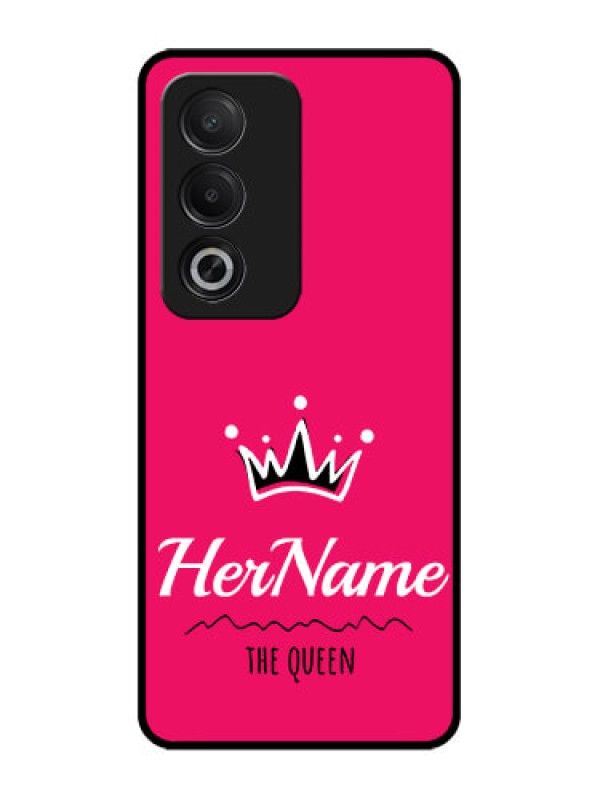 Custom Oppo A3 Pro 5G Custom Glass Phone CaseQueen With Name Design