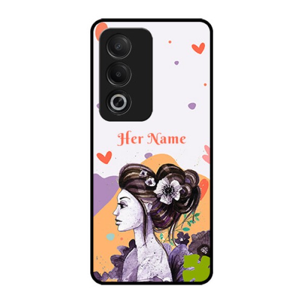 Oppo A3 Pro 5G Custom Glass Phone CaseWoman And Nature Design
