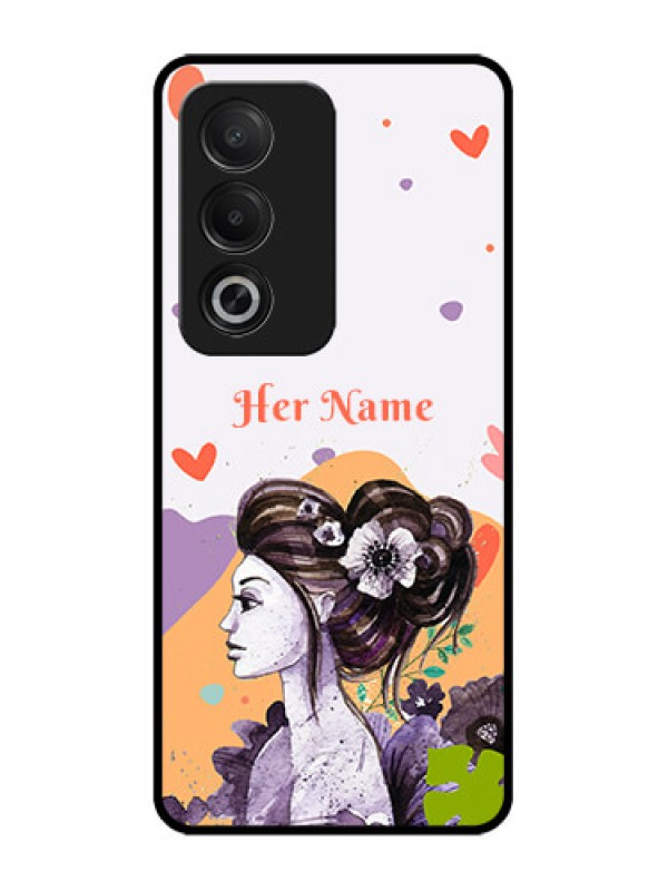 Custom Oppo A3 Pro 5G Custom Glass Phone CaseWoman And Nature Design