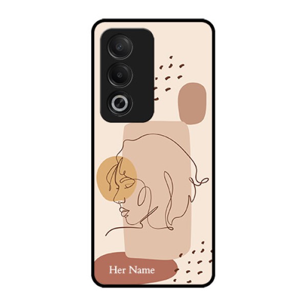Oppo A3 Pro 5G Custom Glass Phone CaseCalm Woman Line Art Design Oppo A3 Pro 5G Custom Glass Phone CaseCalm Woman Line Art Design