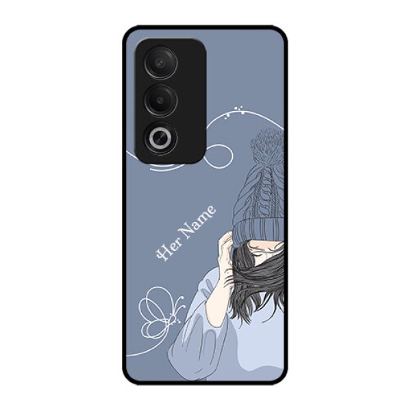 Oppo A3 Pro 5G Custom Glass Phone CaseGirl In Winter Outfit Design Oppo A3 Pro 5G Custom Glass Phone CaseGirl In Winter Outfit Design