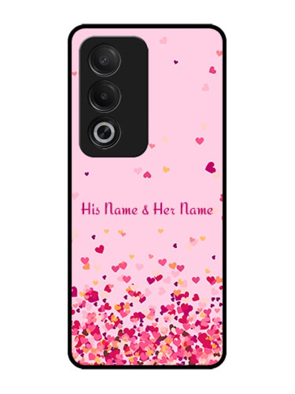 Custom Oppo A3 Pro 5G Custom Glass Phone CaseFloating Hearts Design