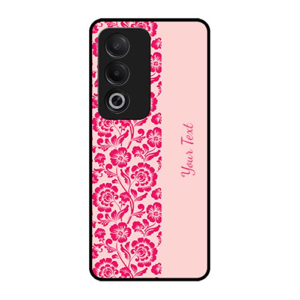 Oppo A3 Pro 5G Custom Glass Phone CaseAttractive Floral Pattern Design