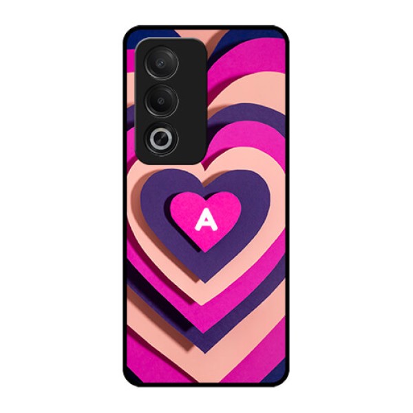 Oppo A3 Pro 5G Custom Glass Phone CaseCute Heart Pattern Design