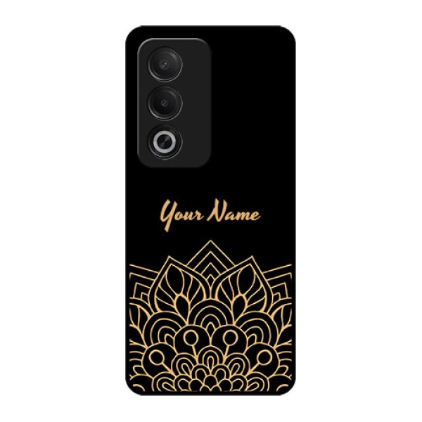 Oppo A3 Pro 5G Custom Glass Phone CaseGolden Mandala Design
