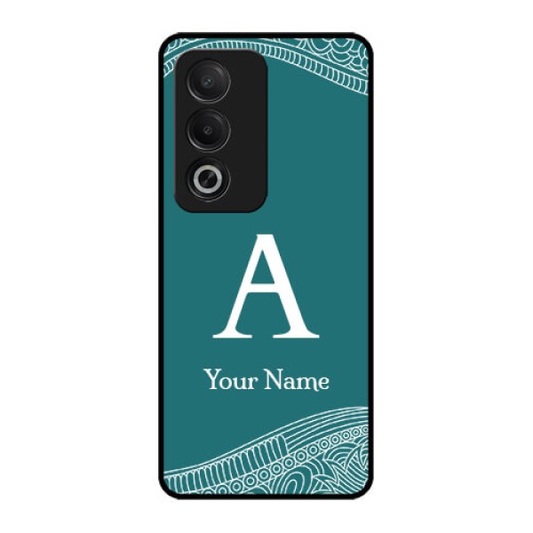 Oppo A3 Pro 5G Custom Glass Phone CaseLine Art Pattern With Custom Name Design