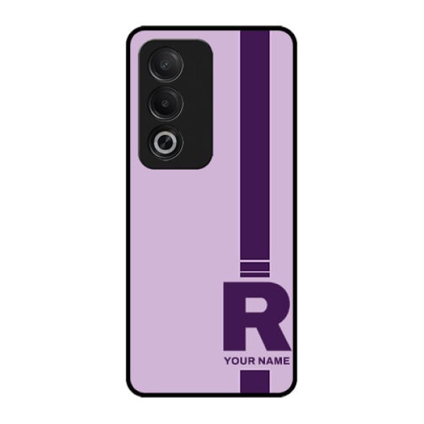 Oppo A3 Pro 5G Custom Glass Phone CaseSimple Dual Tone Stripe With Name Design Oppo A3 Pro 5G Custom Glass Phone CaseSimple Dual Tone Stripe With Name Design