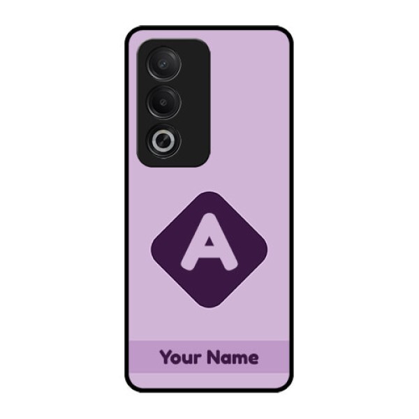 Oppo A3 Pro 5G Custom Glass Phone CaseCustom Letter In Curved Badge Design