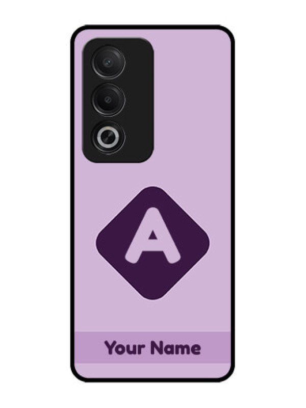 Custom Oppo A3 Pro 5G Custom Glass Phone CaseCustom Letter In Curved Badge Design