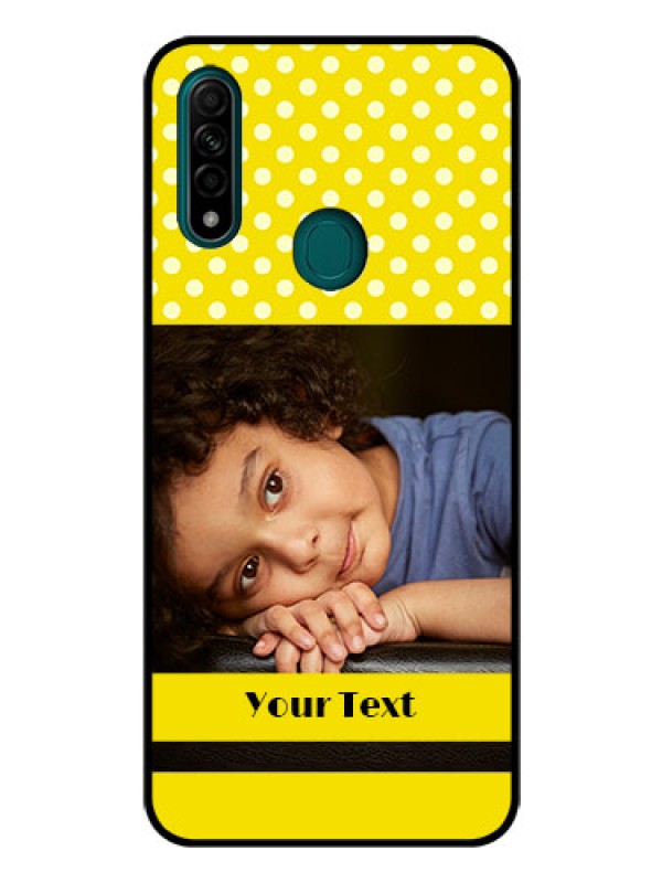 Custom Oppo A31 Custom Glass Phone Case  - Bright Yellow Case Design