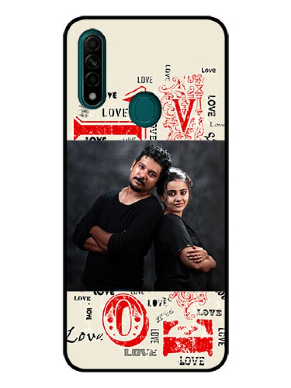 Custom Oppo A31 Photo Printing on Glass Case  - Trendy Love Design Case
