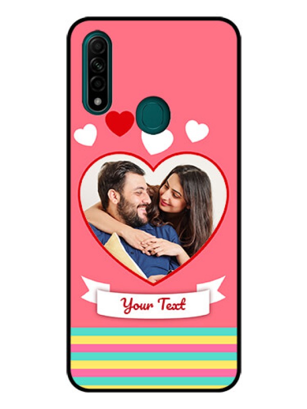 Custom Oppo A31 Photo Printing on Glass Case  - Love Doodle Design