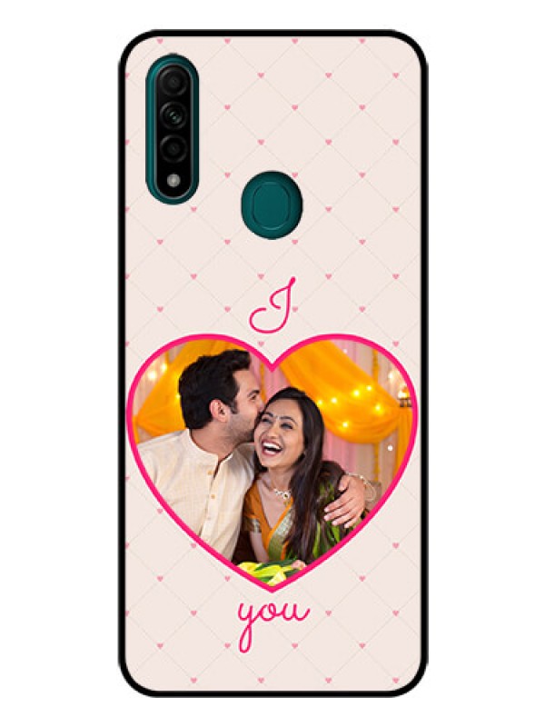 Custom Oppo A31 Custom Glass Mobile Case  - Heart Shape Design