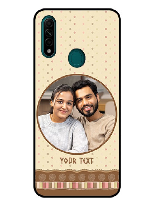 Custom Oppo A31 Custom Glass Mobile Case  - Brown Dotted Mobile Case Design