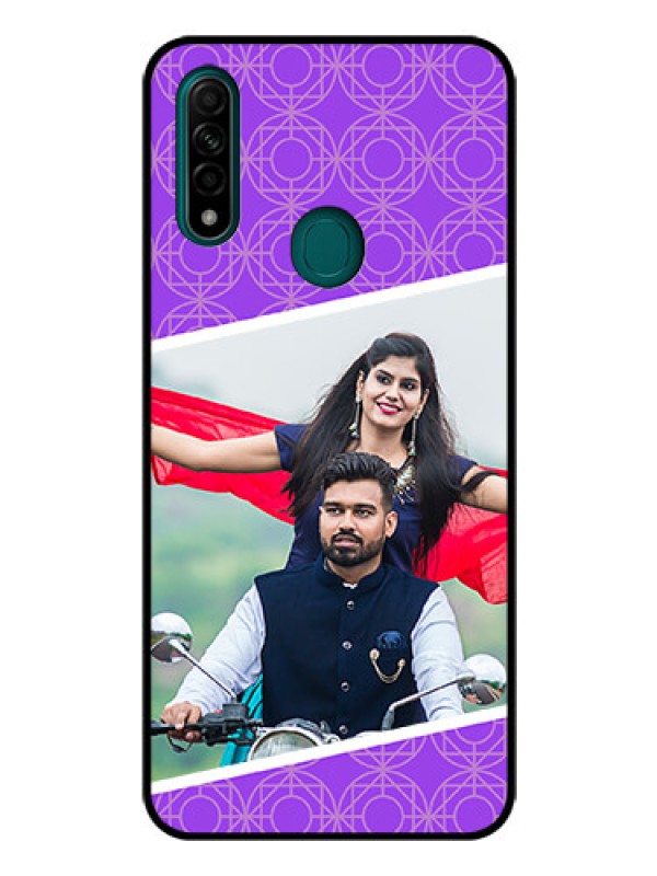 Custom Oppo A31 Custom Glass Phone Case  - Violet Pattern Design