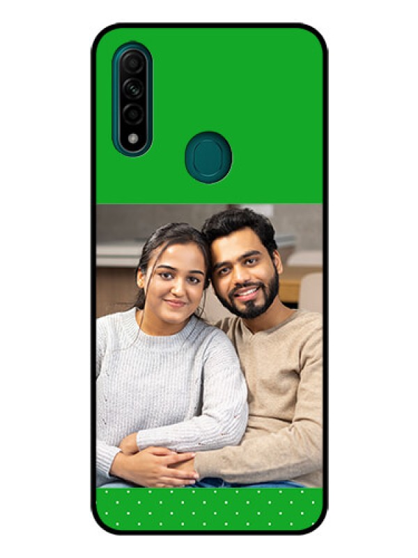 Custom Oppo A31 Personalized Glass Phone Case  - Green Pattern Design