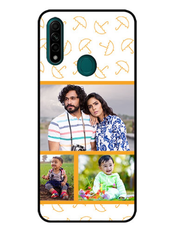 Custom Oppo A31 Custom Glass Mobile Case  - Yellow Pattern Design