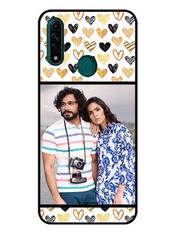 Custom Oppo A31 Photo Printing on Glass Case  - Love Symbol Design