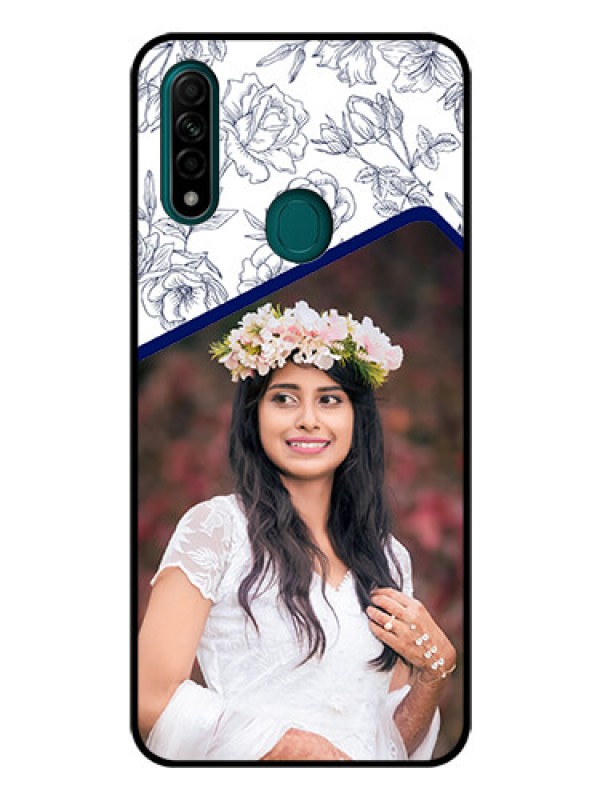 Custom Oppo A31 Personalized Glass Phone Case  - Premium Floral Design