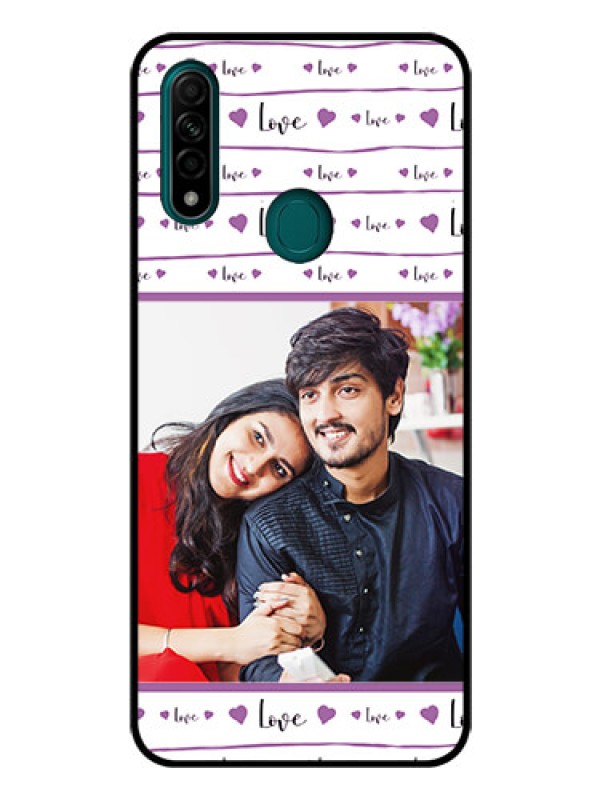 Custom Oppo A31 Custom Glass Mobile Case  - Couples Heart Design