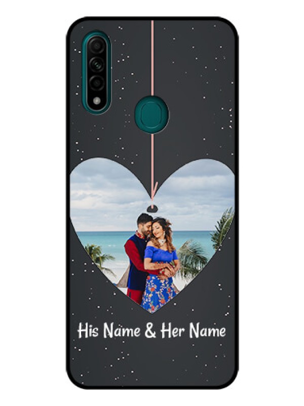 Custom Oppo A31 Custom Glass Phone Case  - Hanging Heart Design