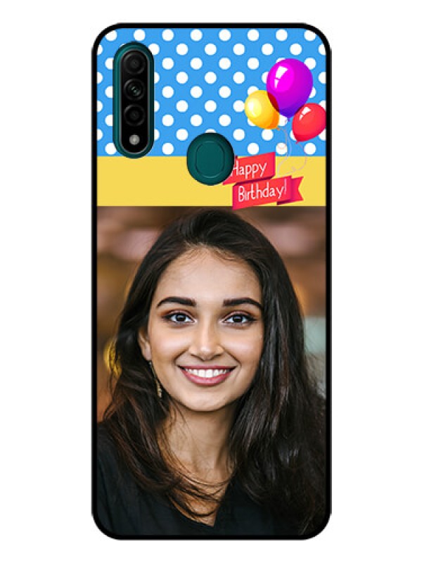 Custom Oppo A31 Custom Glass Mobile Case  - Happy Birthday Design