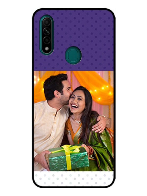 Custom Oppo A31 Personalized Glass Phone Case  - Violet Pattern Design