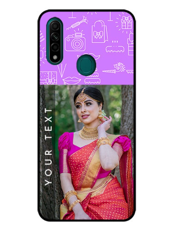 Custom Oppo A31 Custom Glass Mobile Case  - Birthday Icons Design