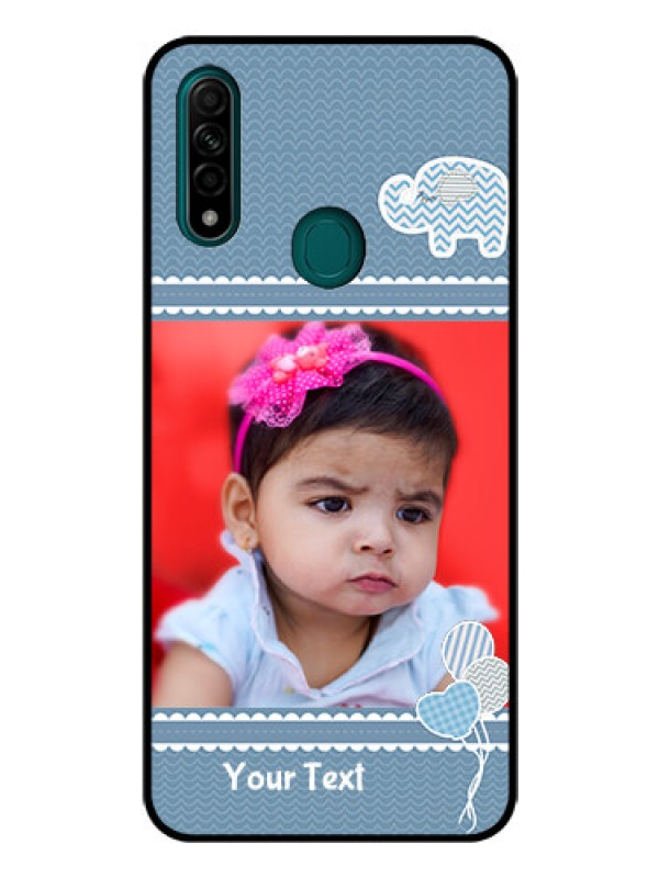 Custom Oppo A31 Photo Printing on Glass Case  - with Kids Pattern Design