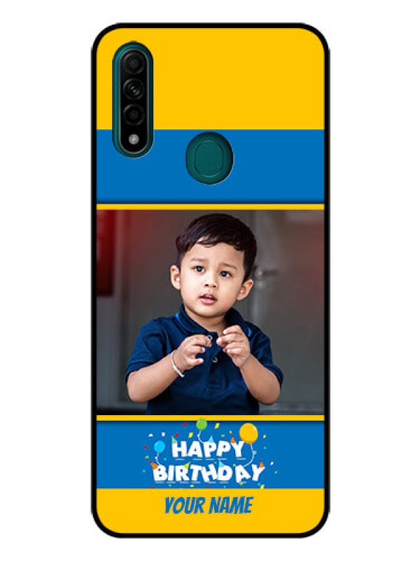 Custom Oppo A31 Custom Glass Mobile Case  - Birthday Wishes Design