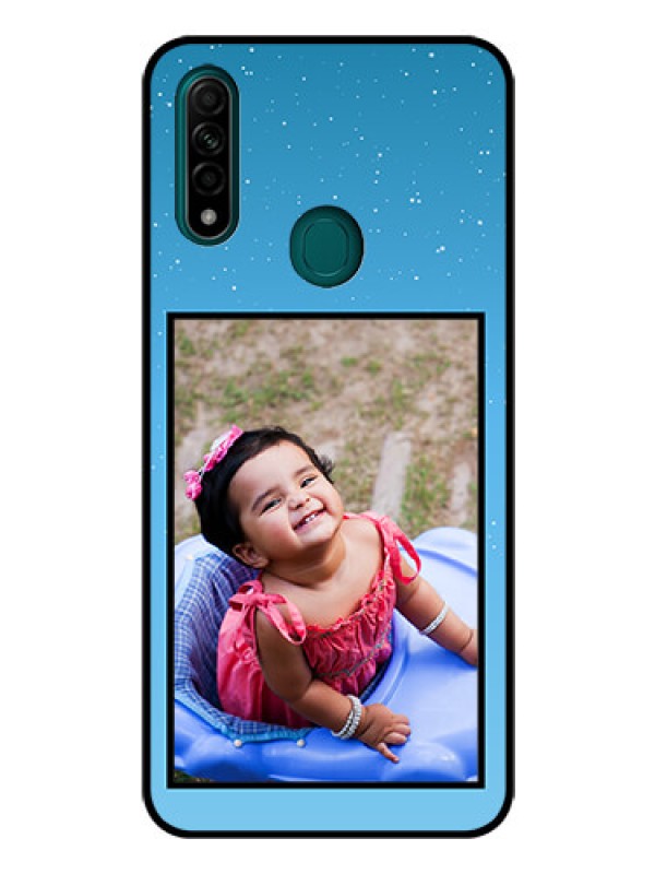 Custom Oppo A31 Custom Glass Mobile Case  - Wave Pattern Colorful Design