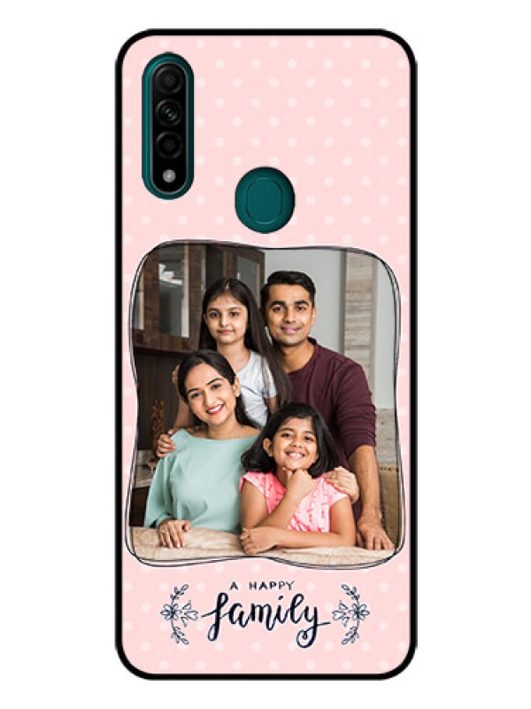 Custom Oppo A31 Custom Glass Phone Case  - Family with Dots Design