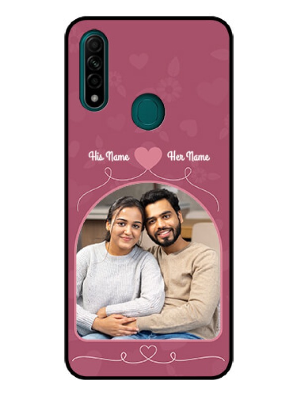 Custom Oppo A31 Photo Printing on Glass Case  - Love Floral Design