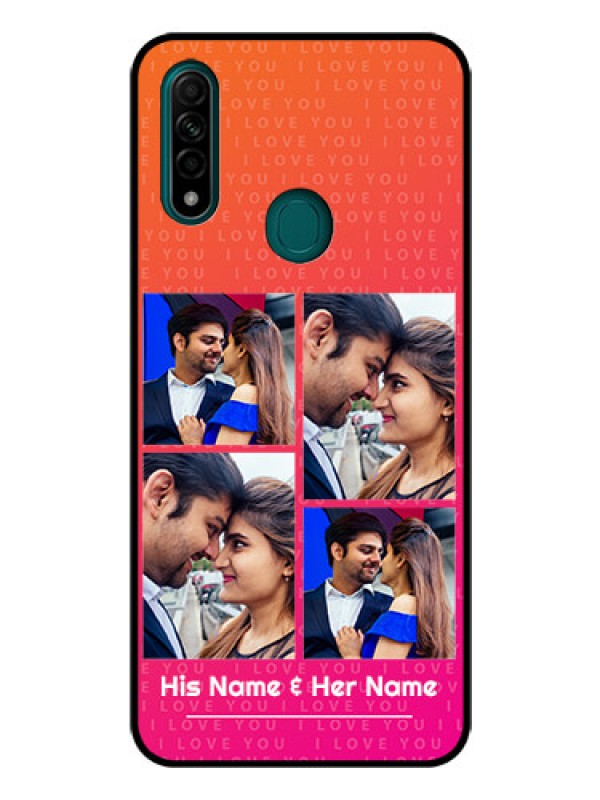 Custom Oppo A31 Custom Glass Phone Case  - I Love You Pink Design