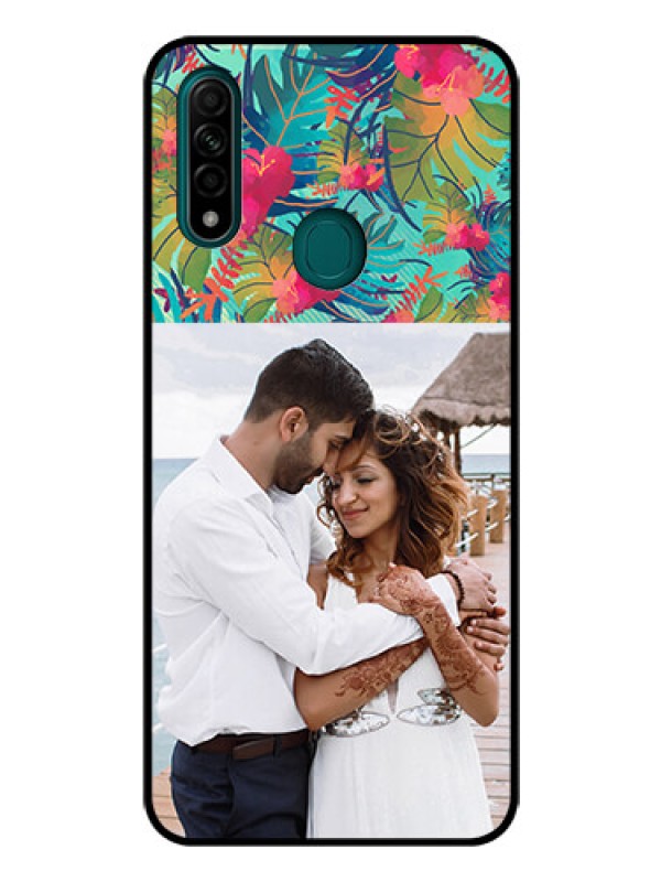 Custom Oppo A31 Photo Printing on Glass Case  - Watercolor Floral Design