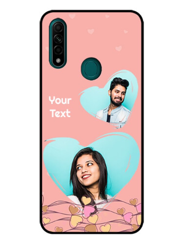 Custom Oppo A31 Custom Glass Mobile Case  - Love Doodle Design