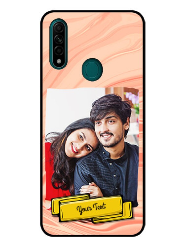 Custom Oppo A31 Personalized Glass Phone Case  - Marble Texture Design