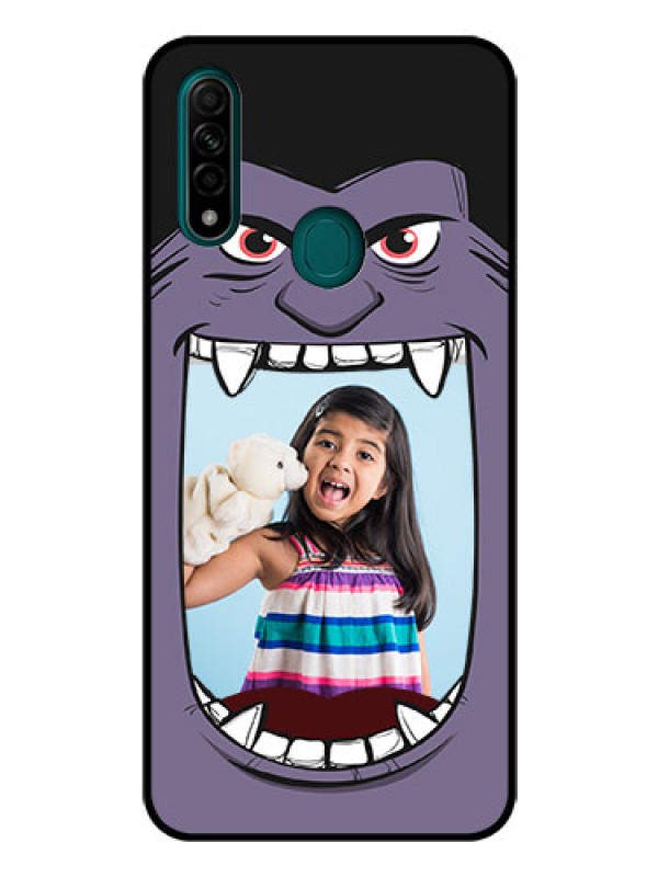 Custom Oppo A31 Custom Glass Phone Case  - Angry Monster Design