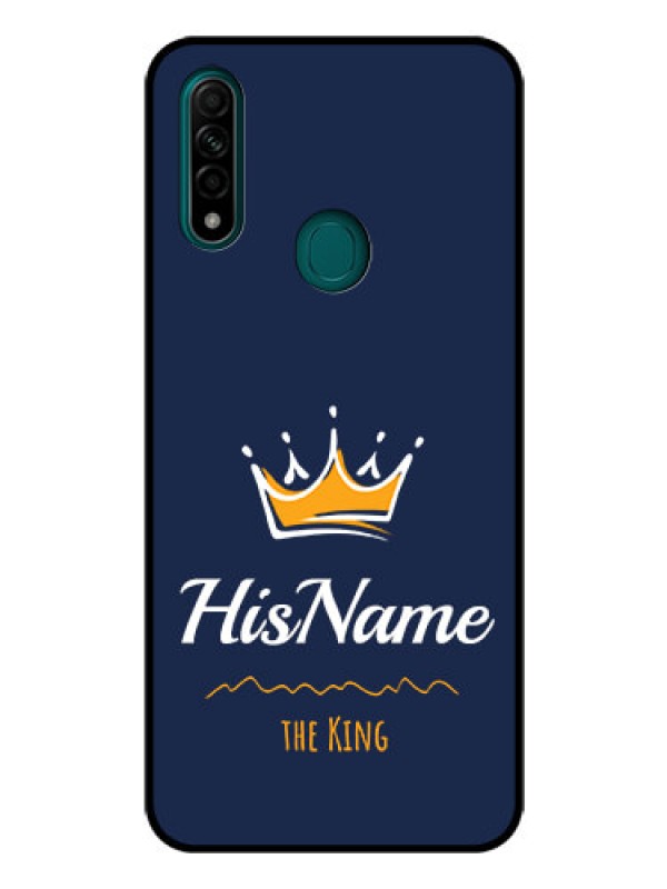 Custom Oppo A31 Glass Phone Case King with Name
