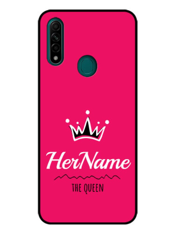 Custom Oppo A31 Glass Phone Case Queen with Name