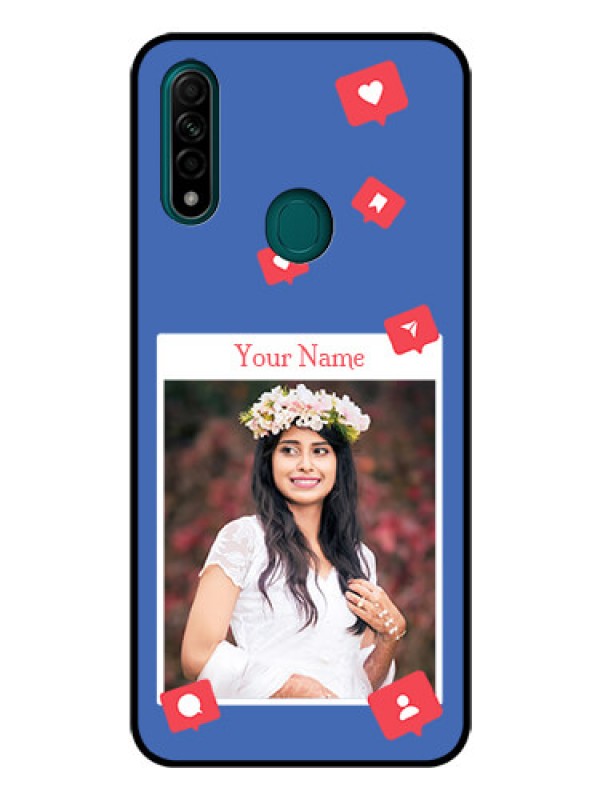 Custom Oppo A31 Custom Glass Phone Case - Like Share And Comment Design